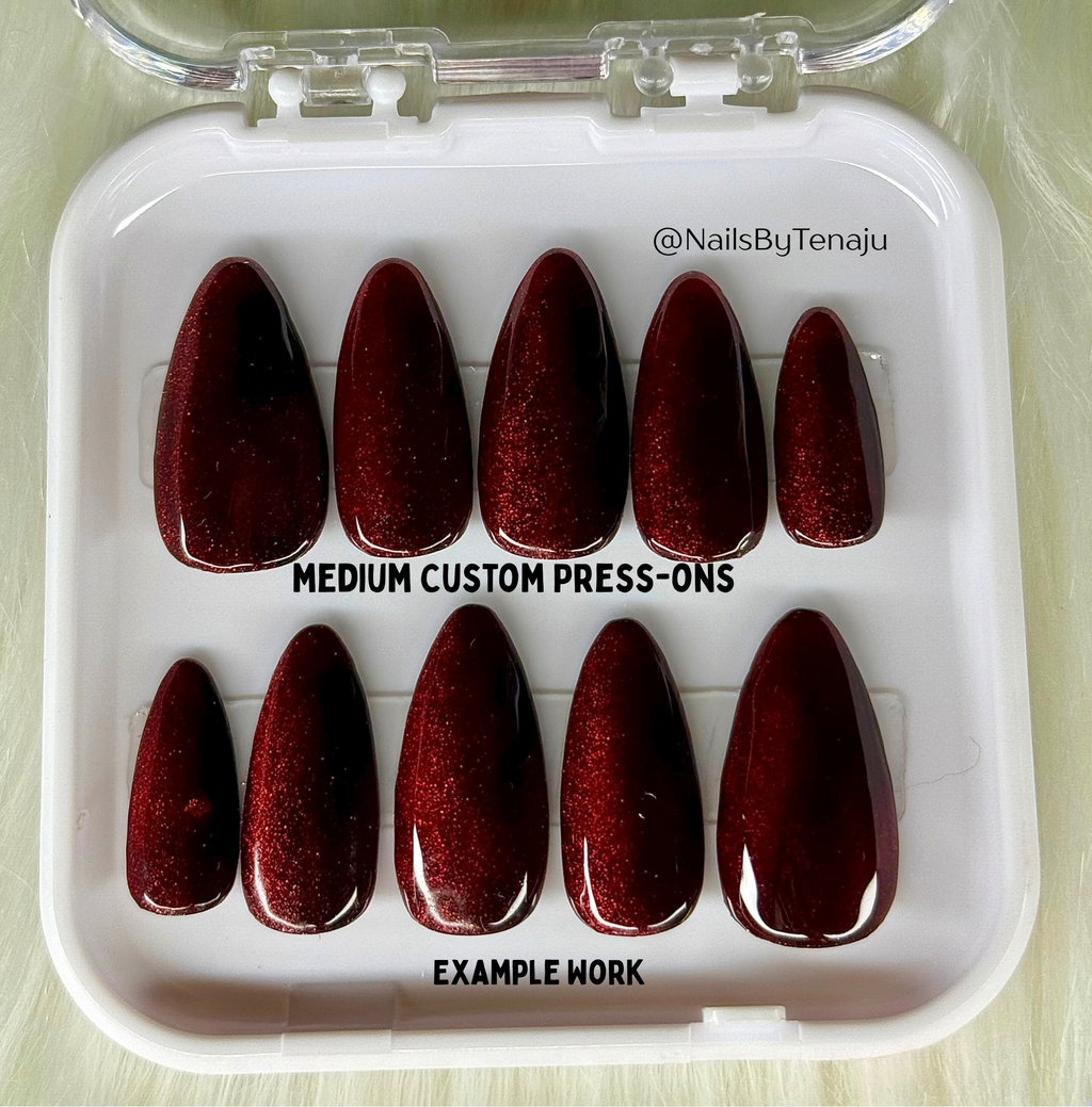 Red Cateye Press-ons