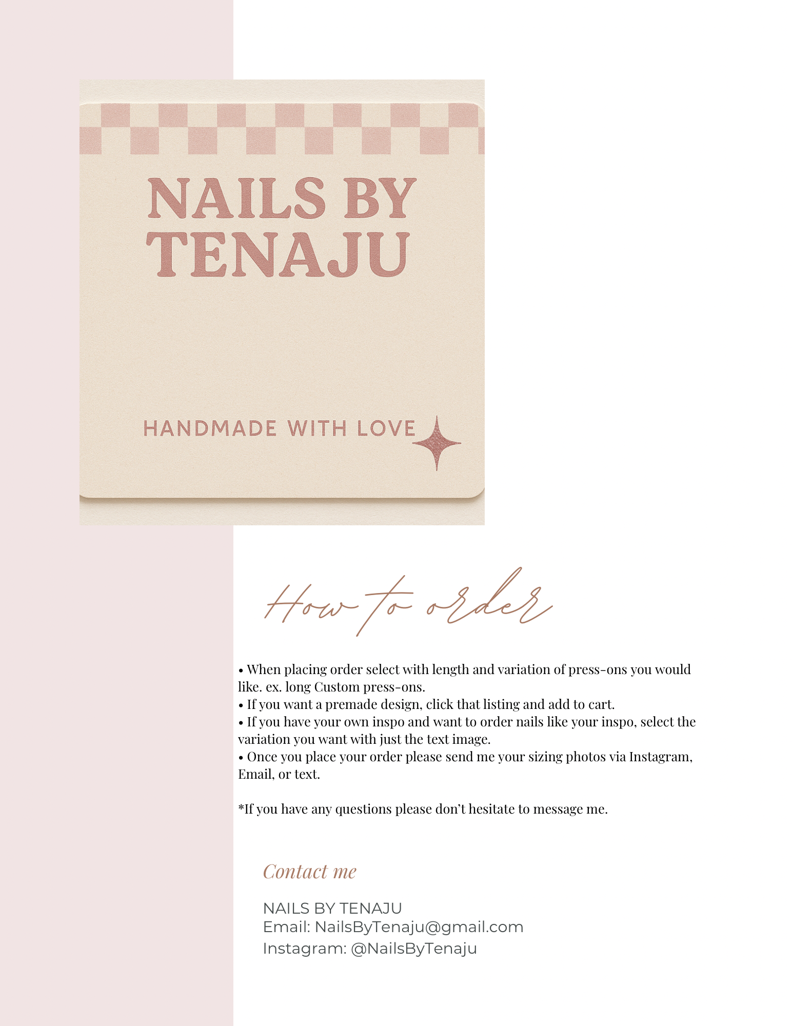 Medium Custom Press-ons with Nail art