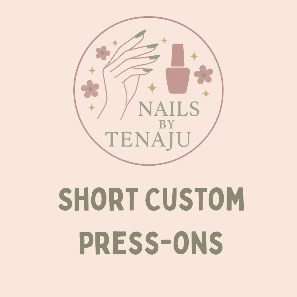 Short Custom Press-ons With Nail Art